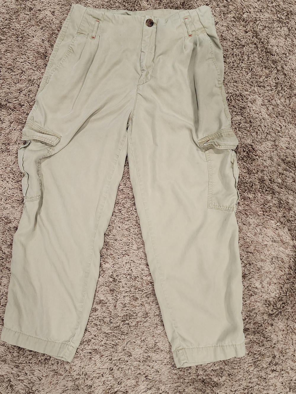 Tommy Jeans Cargo Pants Womens Size 8 Beige Khaki Y2K Utility Pants
